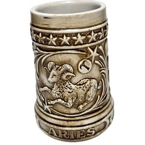 Vintage Ceramarte Swank Celestial Aries Zodiac Collection Ceramic Stein Mug
